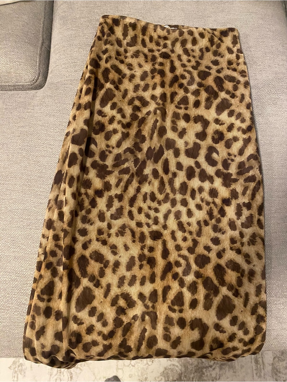 Zara Leopard Print full length Pencil Skirt - Brown & Tan